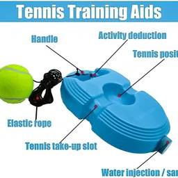 jay mahakal Plastic Solo Tennis Trainer Rebound Ball - Portable Tennis Equipment Tennis Kit image 2