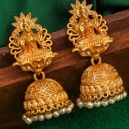 Anouk Geometric Jhumkas Earrings-image-46