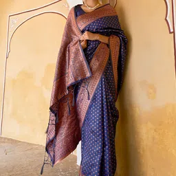 KALINI Ethnic Motifs Silk Blend Ready to Wear Saree-picture-17