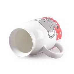 CLAY CRAFT White & Grey Printed Ceramic Mugs 320 ml image 4