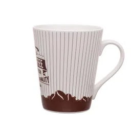 CLAY CRAFT Set Of 2 White & Brown Printed Ceramic Mug image 5