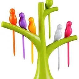 seahawks Bird Fruit Fork G-1 Disposable Plastic Fruit Fork Set image 1