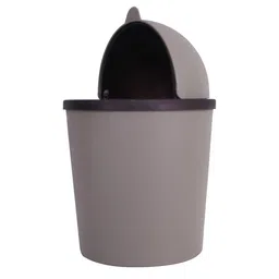 Kuber Industries Brown Swing Lid Table Dustbin image 2