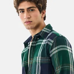 Snitch Men Slim Fit Tartan Checks Checked Casual Shirt image 2