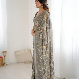 HMP Fashion Floral Printed Saree image 2