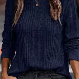 bebe Self Design Round Neck Sweater image 4