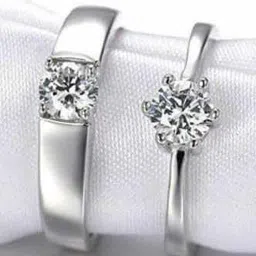Ringzinnie Set Of 2 Stainless Steel Stone-Studded Couple Finger Rings-picture-16