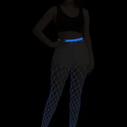 FIMBUL Wide Mesh UV Glow-In-The-Dark Fishnet Stockings image 4