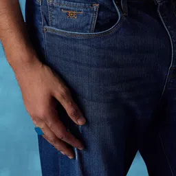 Flying Machine Men Tapered Fit Slash Knee Light Fade Jeans image 5