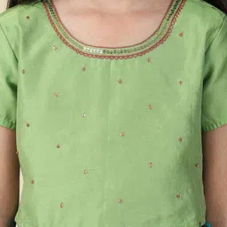 Fabindia Girls Embellished Sequinned Ready to Wear Lehenga & Blouse With Dupatta image 3