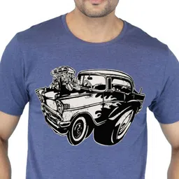 NOBLE HUSTLE Graphic Printed Round Neck Pure Cotton T-shirt image 3