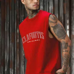 SZN Typography Printed Round Neck Sleeveless T-shirt image 3