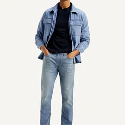 Levis Men Classic Slim Fit Mid-Rise Light Fade Stretchable Jeans-picture-53