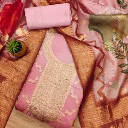 Maroosh Embellished Organza Unstitched Dress Material-picture-25