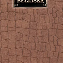 Bellissa Brown Croc Skin Textured Structured Hobo Bag image 5
