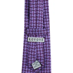 kavove KOVOVE Men Purple Printed Broad Tie image 5