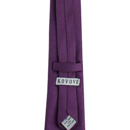kavove KOVOVE Men Purple Woven Design Broad Tie image 3