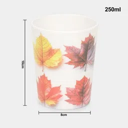 sm homes Maple Leaf Printed Tea & Coffee Cup | Lightweight & Break-Resistant Melamine Coffee Mug image 4
