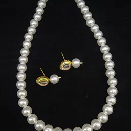 EENA MEENA Pearls-Beaded Necklace And Earrings-picture-37