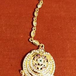 NIKYANKA Gold-Plated Artificial Stones Studded Maang Tikka Head Jewellery-picture-34