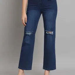 DehlizeTrendz Women Boyfriend Fit Mildly Distressed Light Fade Jeans-picture-18