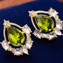 AKISON JEWELS Women Gold-Plated Alloy Studs-image-19