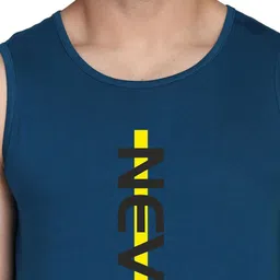 SLOWLORIS Pack Of 2 Printed Round Neck Sleeveless Bio-Wash Cotton Gym Vests image 4