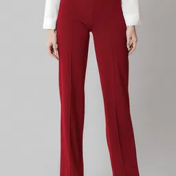 Dream Beauty Fashion Women Straight Fit High-Rise Pleated Trouser-image-89