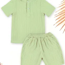 OMPAX Boys Solid T-shirt & Shorts-picture-37