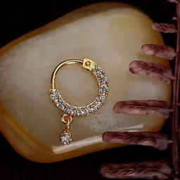 Opal Touch Gold-Plated Cubic Zirconia Ring Nosepin-image-80