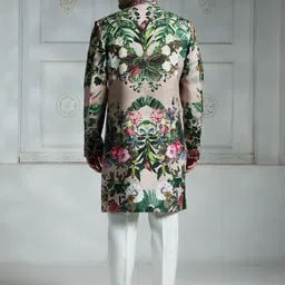 Rivaar By Rocky Star Floral Printed Sherwani Set image 3