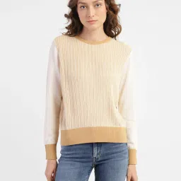 levi's Women's Self Design Round Neck Sweater-picture-32