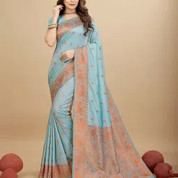 amirat Woven Design Zari Pure Silk Banarasi Saree-picture-19