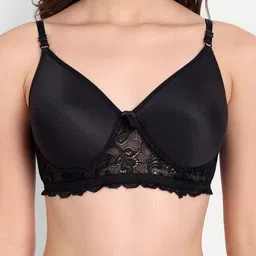 FIMS Pack of 3 Rapid-Dry Lace Lightly Padded Bra Fancy_Pad_Bra_BlackRedMaroon image 4