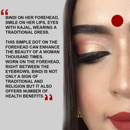 PERPAA Premium Kumkum Set Of 2 Round Stick On Bindi Book Black & Red image 5