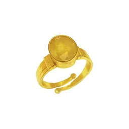 RAVIOUR LIFESTYLE Yellow Brass Pearls Finger Ring-picture-40