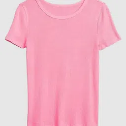 GAP Girls Solid Round Neck Cotton T-shirt-picture-31