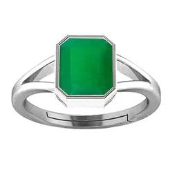 RSPR 8.25 Ratti 7.62 Carat Emerald Panna-Studded Adjustable Finger Ring-picture-12