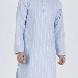 JASHNA Men Woven Design Printed Regular Kurta Set image 2