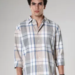Espanshe Tartan Checked Long Sleeves Pure Cotton Shirt image 4