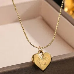 MYKI Gold-Plated Heart Shaped Pendants with Chains-image-89