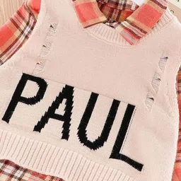 YK Girls Tartan Checks Checked Casual Shirt image 3