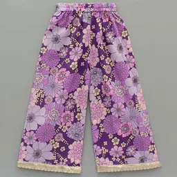 YK Girls Floral Printed Empire Sequinned Kurta with Palazzos image 3