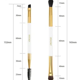DOCOLOR Professional Eyebrow Brush With Eyebrow Comb - White image 5