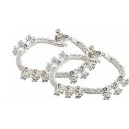AamNa Enterprises Silver-Plated Anklet image 1
