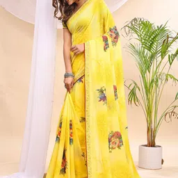 Leelavati Floral Embellished Beads and Stones Saree image 3