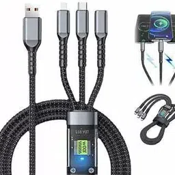 SOJUBA 100W Fast Charging Cable+Carry Pouch 3in1 Multi Data Transfer High-Speed Cable Charging Pad image 4