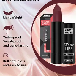FORFOR Cremy Matte Long Lasting Lipstick - 3.5g - Tan Red 80 image 5