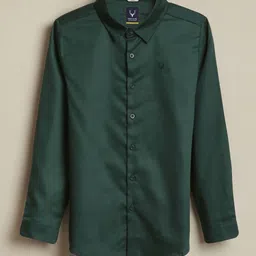 Allen Solly Junior Boys Slim Fit Solid Spread Collar Pure Cotton Casual Shirt-picture-41