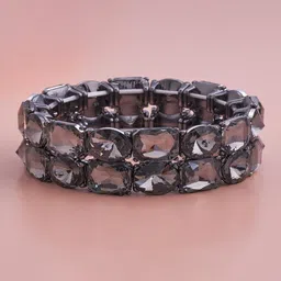 Kushal's Fashion Jewellery Zircon Studded Bangle-Style Bracelet image 1